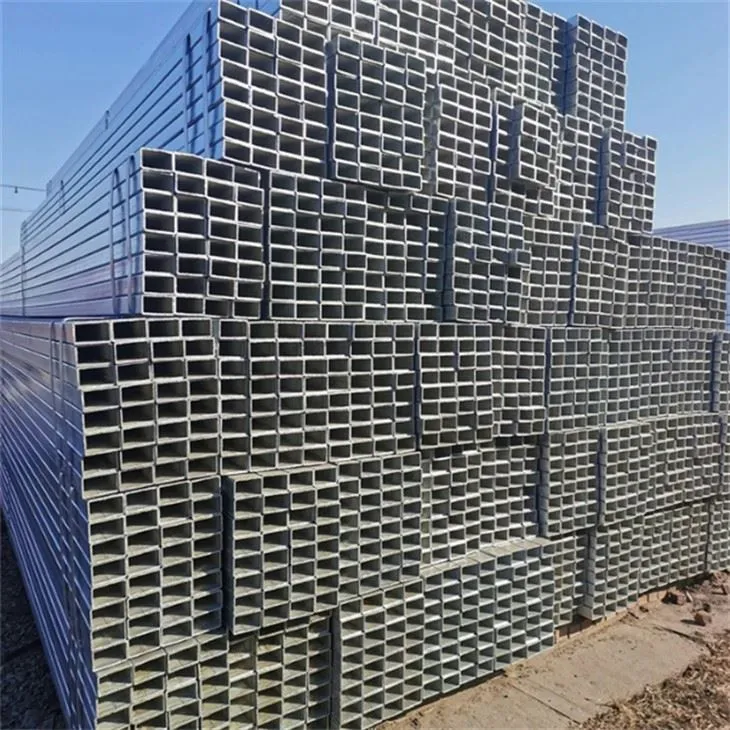 Tubo cuadrado galvanizado soldado sin costura St37